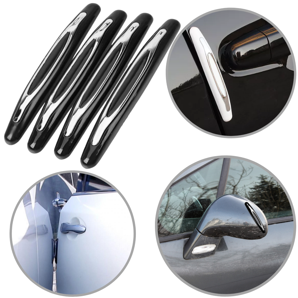 Pack de 4 bandes de protection gris pour portières de voiture Enowise-Yl, idéal pour entretien et décoration de véhicules.