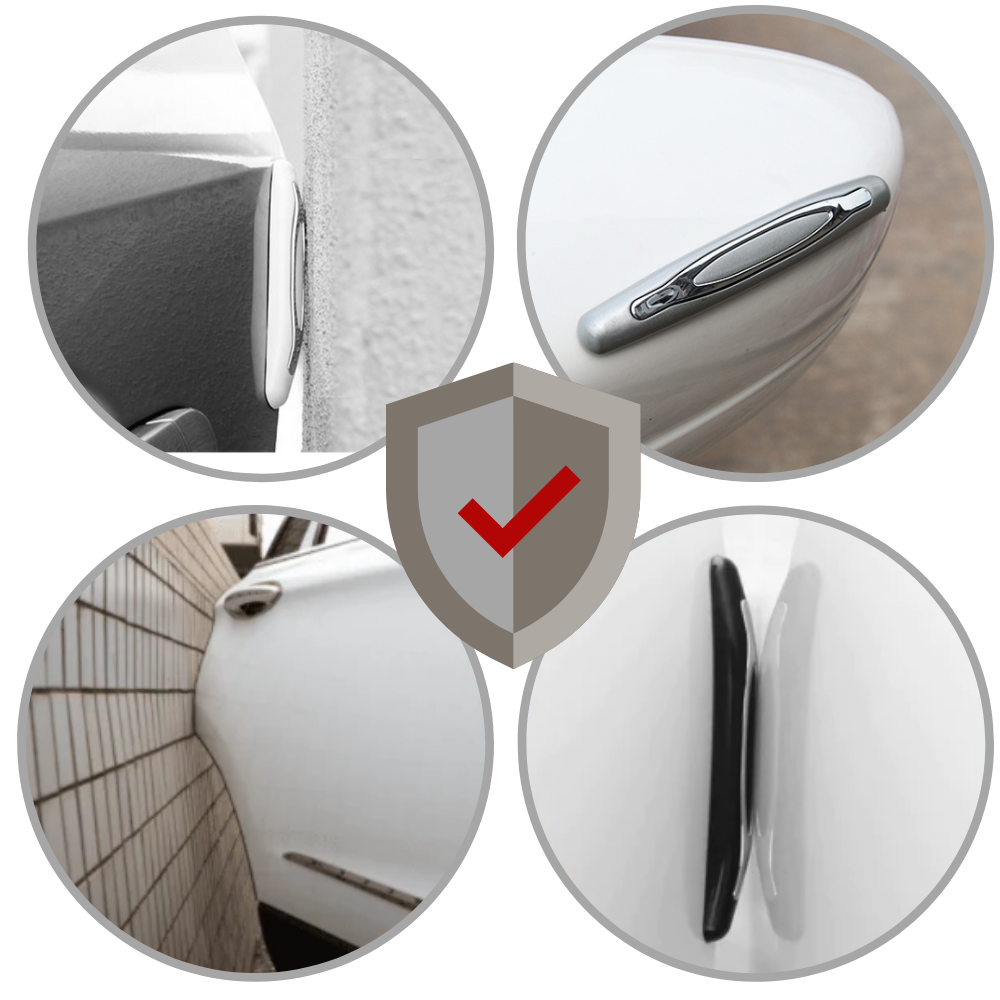 Pack de 4 bandes de protection gris pour portières de voiture, conçues pour l'entretien et la décoration de véhicules Enowise-Yl.
