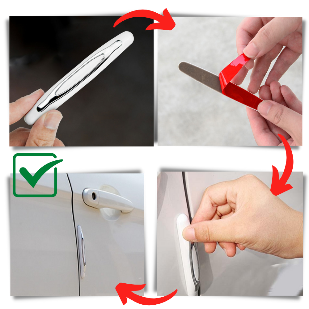 Pack de 4 bandes de protection gris pour portières de voiture Enowise-Yl, accessoires d'entretien et décoration automobile