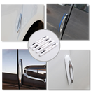 Pack de 4 bandes de protection gris pour portières de voiture, destiné à l'entretien et la décoration des véhicules.