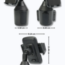 Suporte ajustável para celular Enquiret para veículos, fixação prática e segura para smartphones no painel do carro.