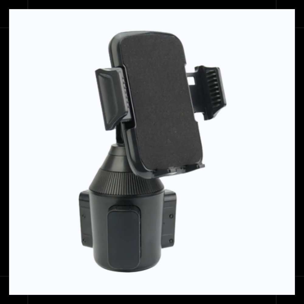 Suporte ajustável para telefone celular Enquiret, ideal para veículos, com design prático para fixação segura no carro.