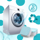 Tabletes de limpeza com enzimas Teissuly para máquina de lavar, removem sujeira sem produtos químicos, limpeza eficiente para lavanderia.
