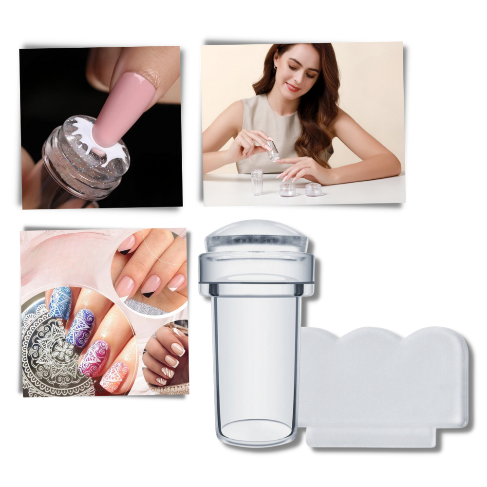Ferramenta de nail art transparente da Eotia para criar desenhos simétricos perfeitos em cosméticos de unhas.