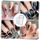 Ferramenta de nail art transparente da Eotia com design de arco-íris para simetria perfeita em cosméticos.