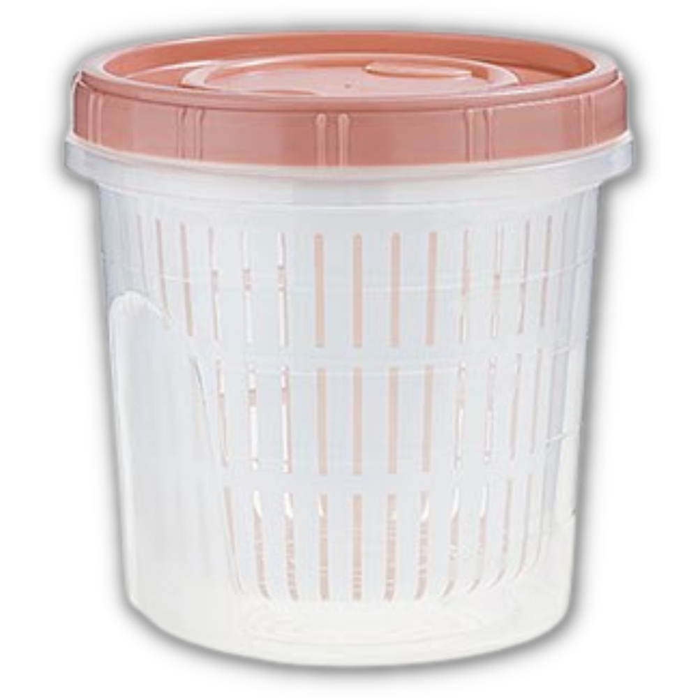Recipiente empilhável para armazenamento de alimentos Epackagesupply com escorredor, recipiente plástico azul de 500ml.