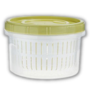 Recipiente alimentar empilável com escorredor azul da Epackagesupply, ideal para armazenamento de alimentos de 500 ml