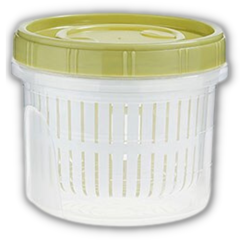 Recipiente alimentar empilável com escorredor da Epackagesupply, recipiente azul de 500 ml para armazenamento de alimentos.