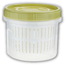 Recipiente alimentar empilável com escorredor da Epackagesupply, recipiente azul de 500 ml para armazenamento de alimentos.