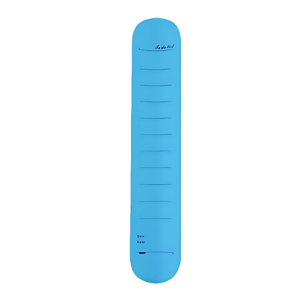 Pulseiras de silicone apagáveis Qocecuc, pulseiras de lembrete removíveis e resistentes à água em azul.