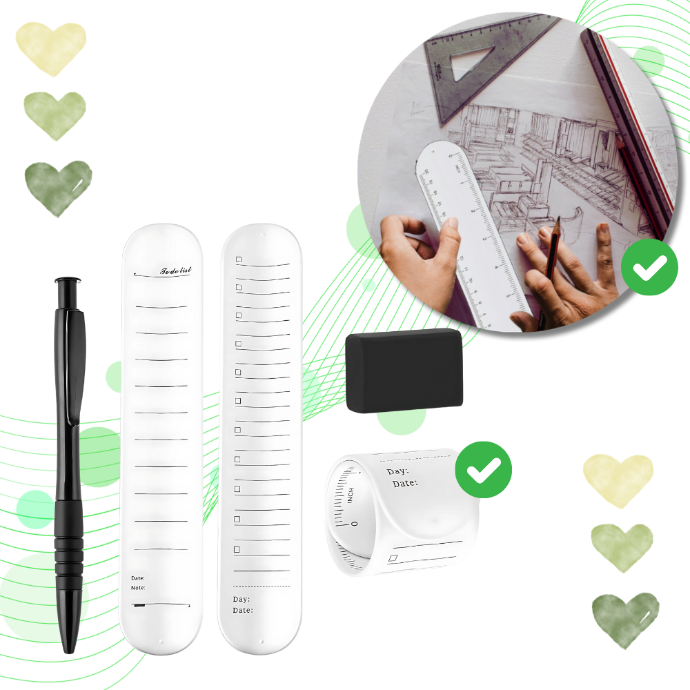 Pulseiras de lembrança de silicone apagáveis da Qocecuc, com design em silicone para uso diário e fácil de apagar.
