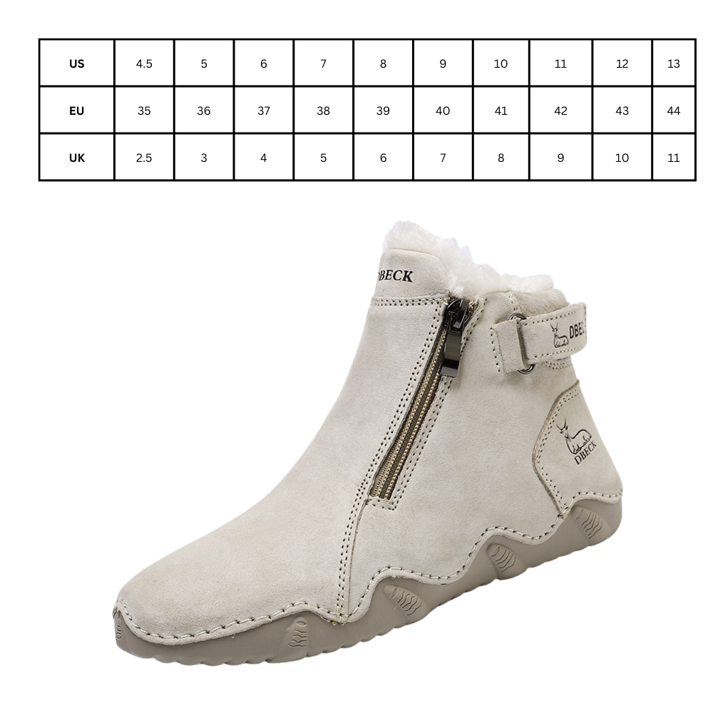 Bottes ergonômicas e elegantes da marca Afdoent, ideais para o inverno, com design confortável e moderno.