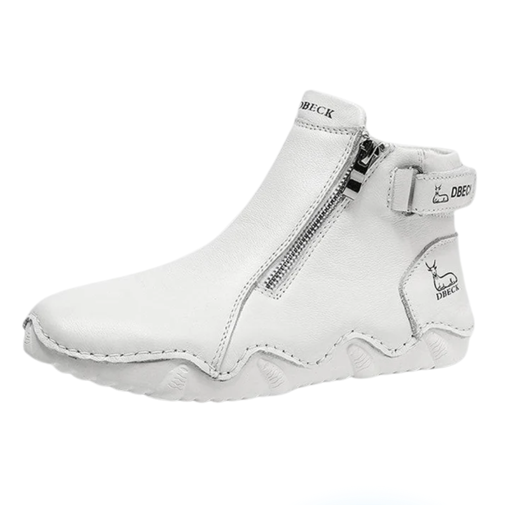 Bottes ergonômicas e elegantes da marca Afdoent, modelo inverno branco, com design confortável e estilo sofisticado.