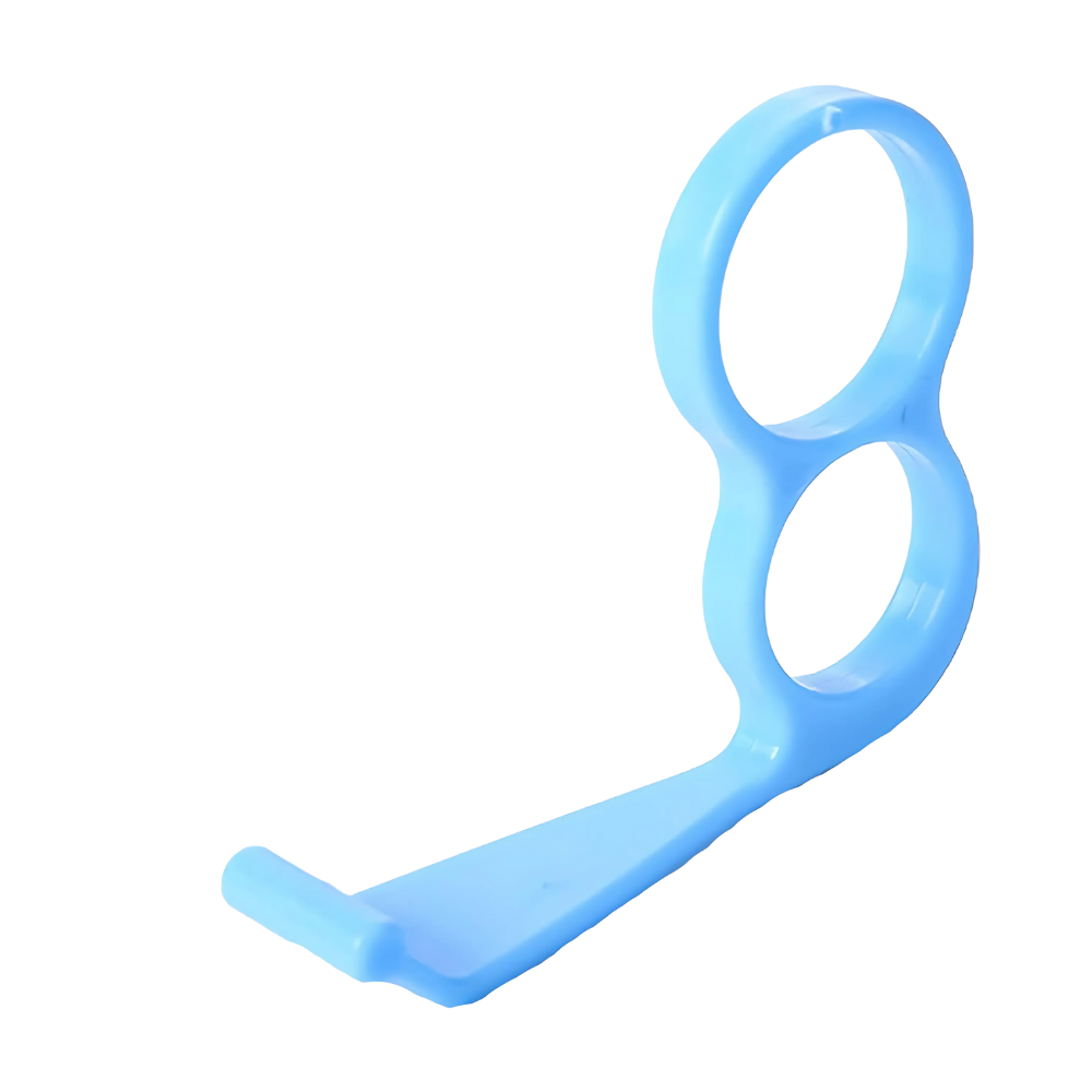 Suporte de telefone sem fio Besufy, ergonômico, com suporte para dedo na cor azul, ideal para facilitar o uso do celular.
