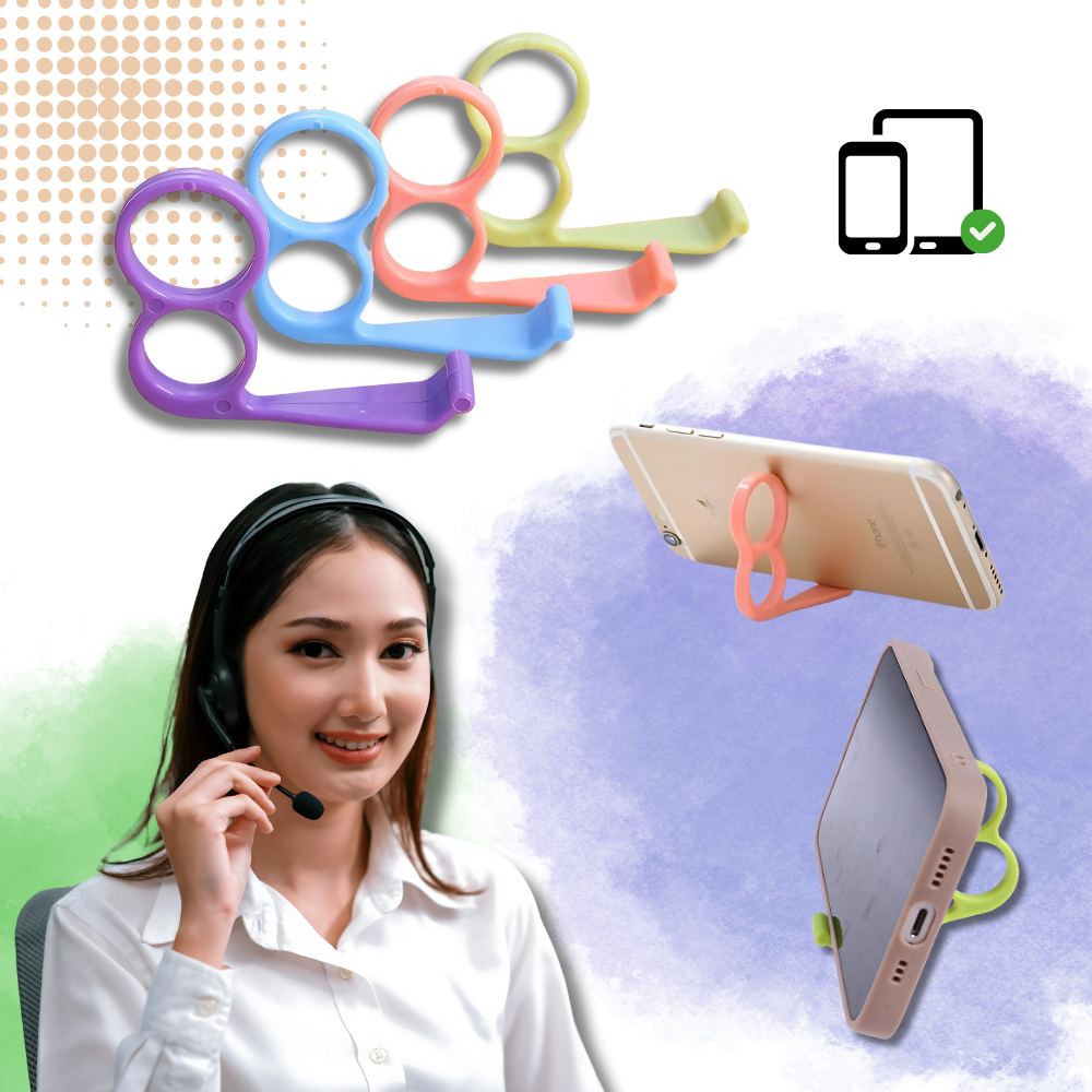 Suporte de telefone sem fio Besufy, suporte ergonômico com suporte para dedo, para maior conveniência na telefonia.
