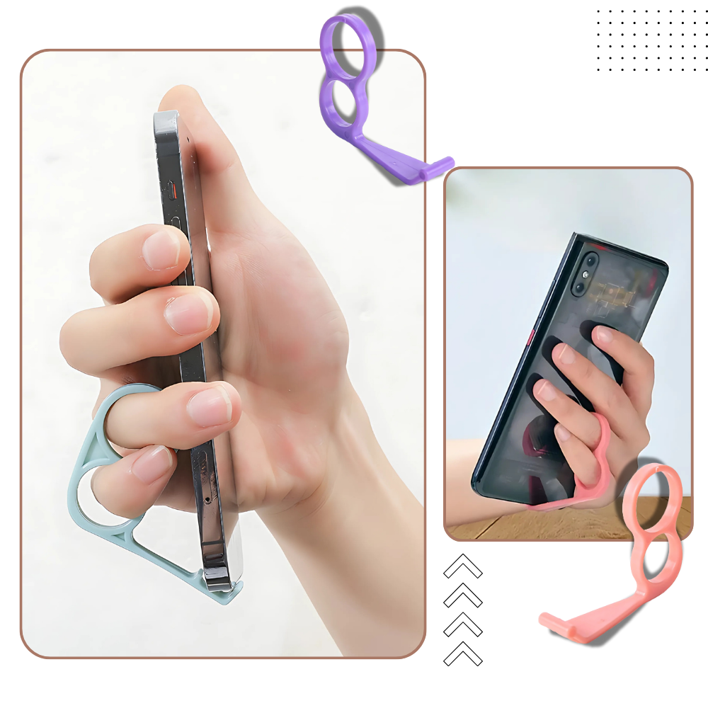 Suporte de telefone sem fio Besufy com suporte ergonômico para dedo, ideal para uso confortável e seguro na telefonia.