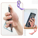 Suporte de telefone sem fio Besufy com suporte ergonômico para dedo, ideal para uso confortável e seguro na telefonia.