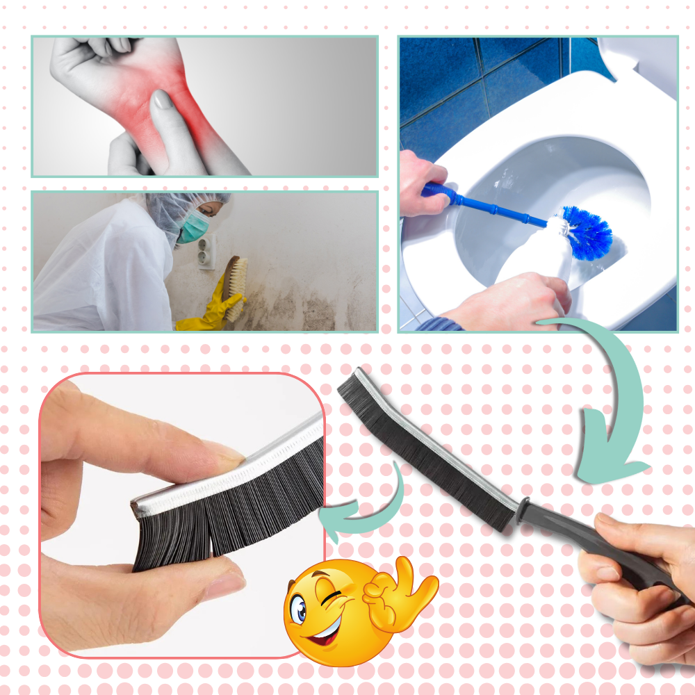 Escova de limpeza de rejunte macia e ergonômica Realhomelove para facilitar a limpeza de superfícies em casa.