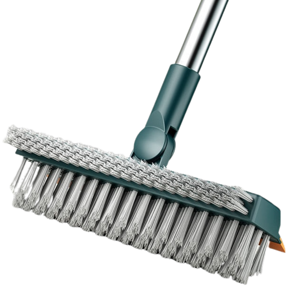 Escova rotativa Ettore para limpeza de pisos, produto para limpadores de pisos e vapor, cor cinza, vista frontal.