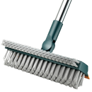 Escova rotativa Ettore para limpeza de pisos, produto para limpadores de pisos e vapor, cor cinza, vista frontal.