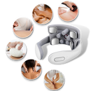 Masseur Everso de quatro cabeças para pescoço e ombros, dispositivo de massagem e relaxamento com design ergonômico.