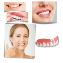 Facettes dentaires à clipser Everso, soin buccal pour améliorer l'apparence des dents, image montrant la fixation et la texture.