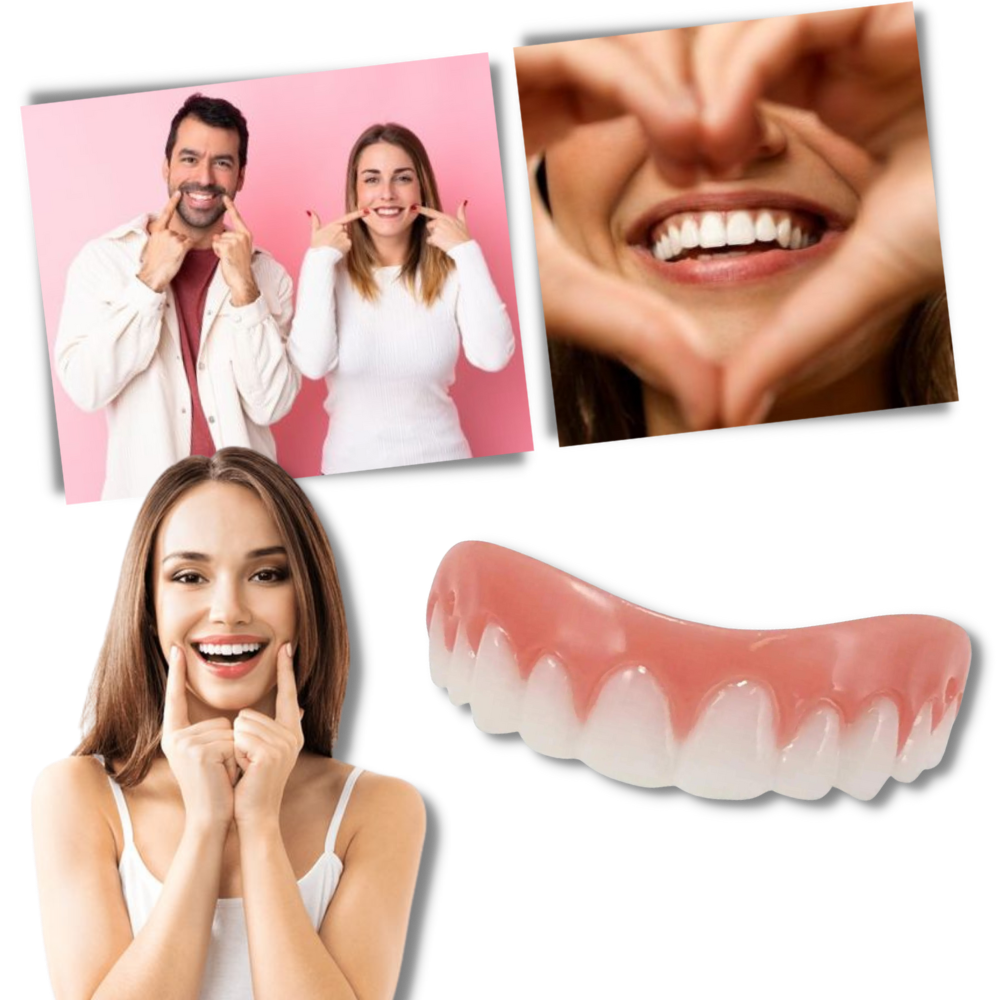 Facettes dentaires à clipser Everso, soin buccal, montre les facettes en plastique blanc pour correction esthétique des dents