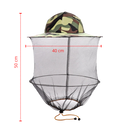 Chapéu de apicultor Evinis em camuflagem para jardinagem, proteção e conforto ao manusear abelhas e colmeias.