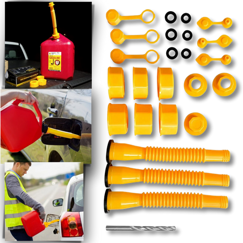 Bico de engate flexível Ez-Pour para bidon de gasolina, equipamento elétrico de exterior, fácil de usar e resistente.