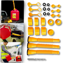 Bico de engate flexível Ez-Pour para bidon de gasolina, equipamento elétrico de exterior, fácil de usar e resistente.