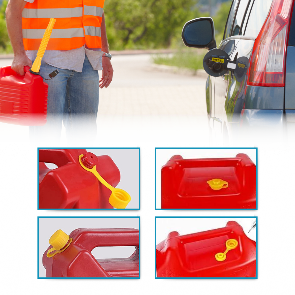 Bico flexível Ez-Pour para bidon de gasolina, equipamento elétrico de exterior para transferência fácil de combustível.
