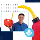 Bico de transferência flexível Ez-Pour para bidão de gasolina, equipamento elétrico de exterior para produtos líquidos