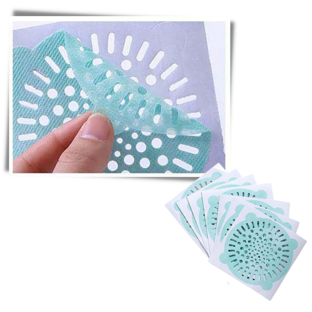Conjunto de 10 filtros de evacuação descartáveis adesivos da Fansoubay para peças de encanamento, cor rosa.