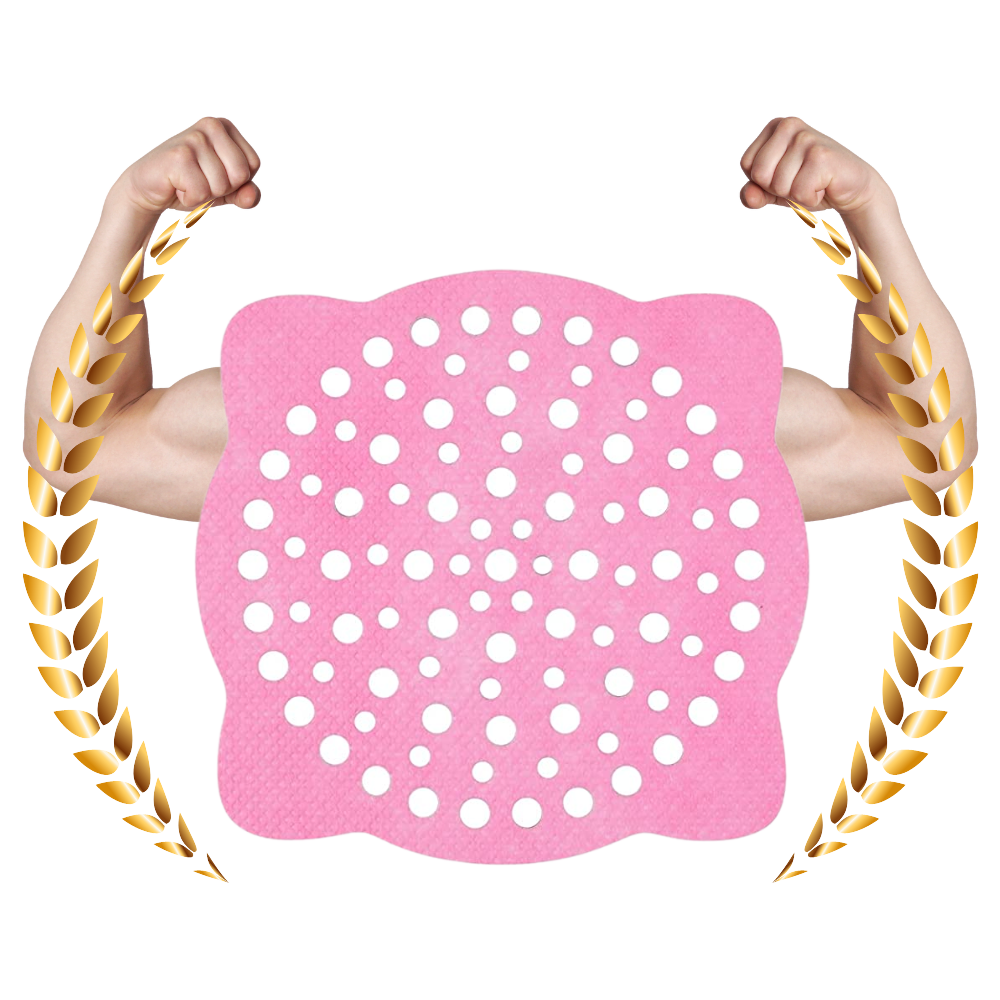 Conjunto de 10 filtros de evacuação descartáveis adesivos da Fansoubay para peças de encanamento, cor rosa, materiais de instalação.