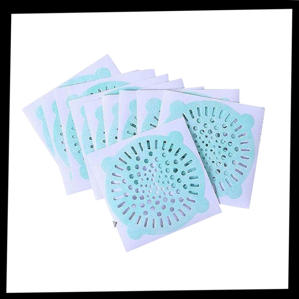 Conjunto de 10 filtros de evacuação descartáveis adesivos Fansoubay para peças de encanamento, em rosa.