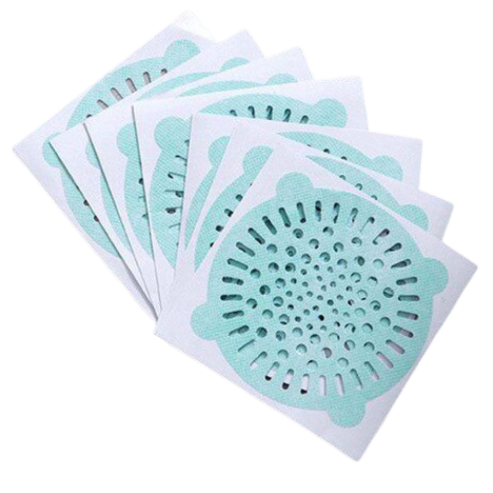 Conjunto de 10 filtros de evacuação descartáveis adesivos da Fansoubay para peças de encanamento, cor rosa.