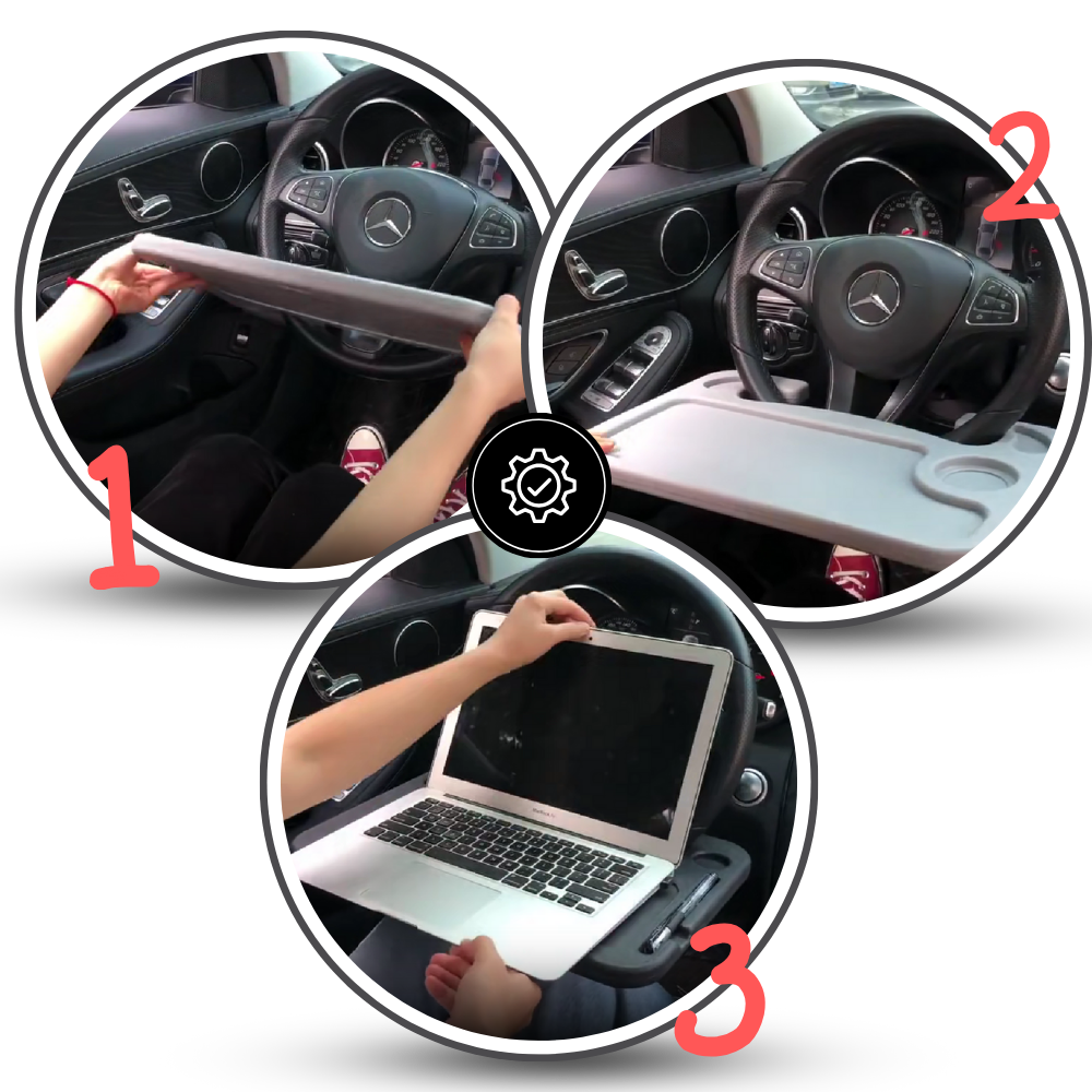 Mesa de apoio com volant de carro Fansu, peça automotiva para peças de motos e veículos, grande dimensão e acabamento detalhado.