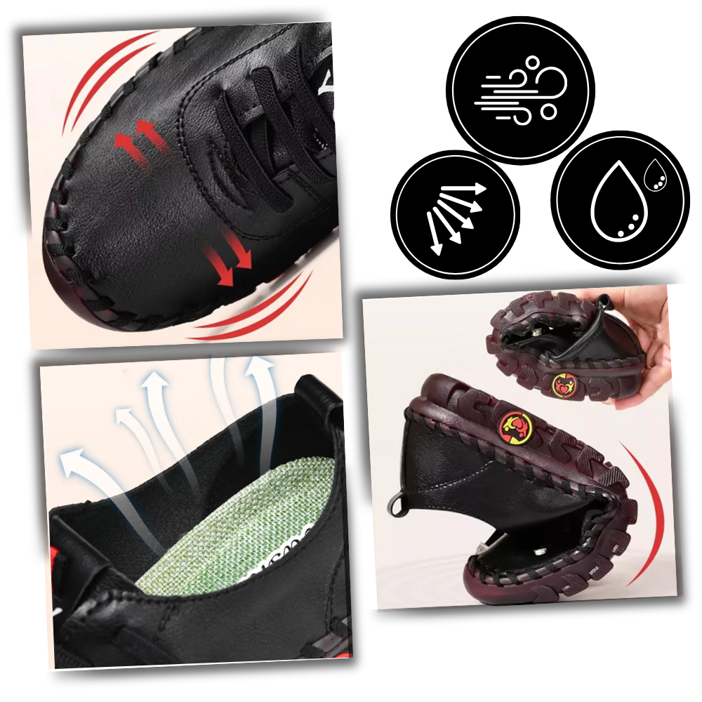 Sapatos ortopédicos modernos da marca BI04329, design elegante, confortáveis e higiênicos, ideal para uso diário.