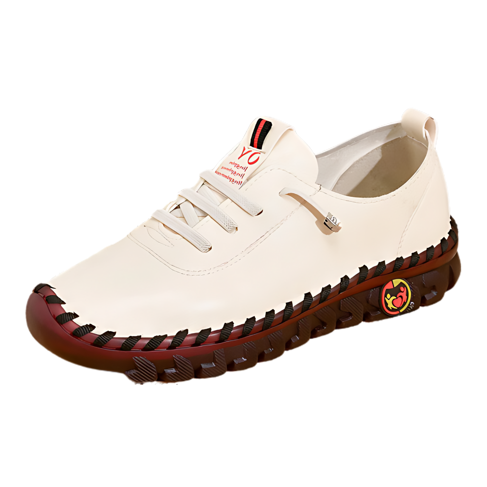 Sapatos ortopédicos na moda da marca BI04329, estilo elegante, cor branca, design confortável para o dia a dia.