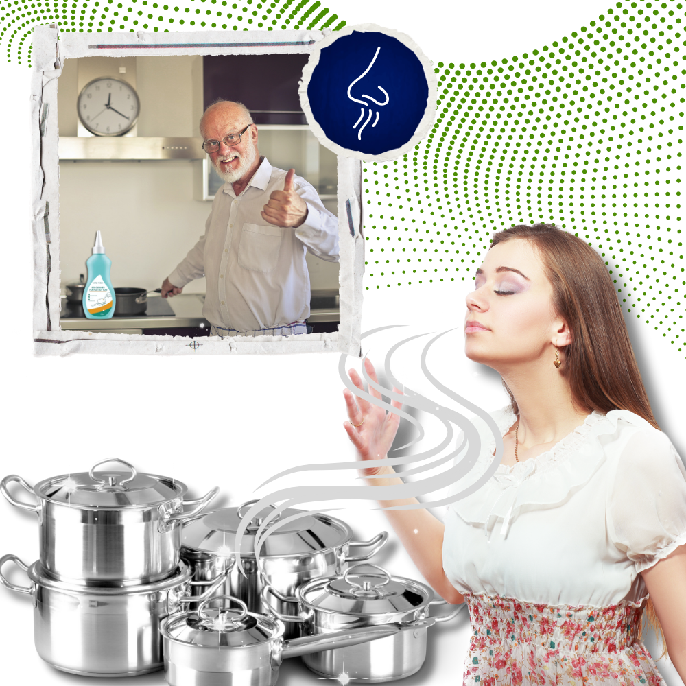 Produto de limpeza Viwoeim para cozinhas e utensílios, limpa rapidamente e sem odor, ideal para limpeza doméstica eficiente.