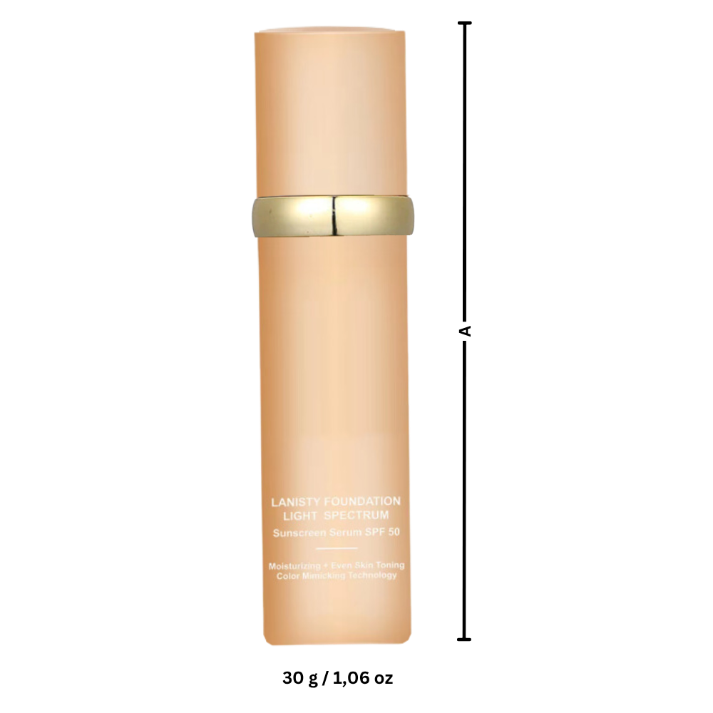 Fundo de rosto Magic 4 em 1 da FebMiss, cosméticos, embalagem com tom natural e textura cremosa.