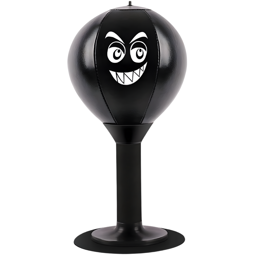 Buster anti-estresse de escritório da Fed, brinquedo de esporte preto, usado para aliviar o estresse no ambiente de trabalho.