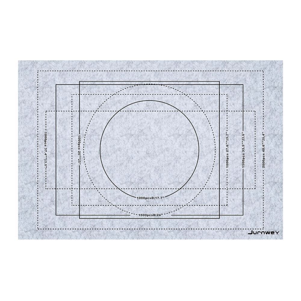 Tapete de feltro cinza da Homyl para puzzles, com sistema de enrolar para fácil armazenamento e proteção das peças.