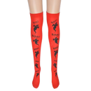 Meias de compressão com design festivo de Halloween, fantasmas vermelhos, da marca Elegant Moments.