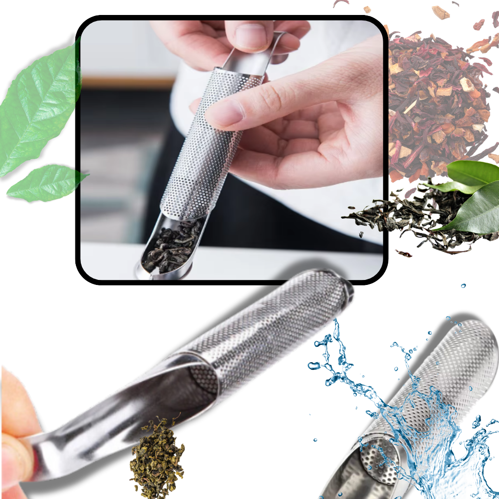 Peneira de chá em aço inoxidável com malha fina da Ounona, ideal para infusões e preparação de chás com facilidade.