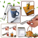 Filtro de chá em aço inoxidável com malha fina, ideal para infusões, da marca Ounona, mostra detalhes do produto.