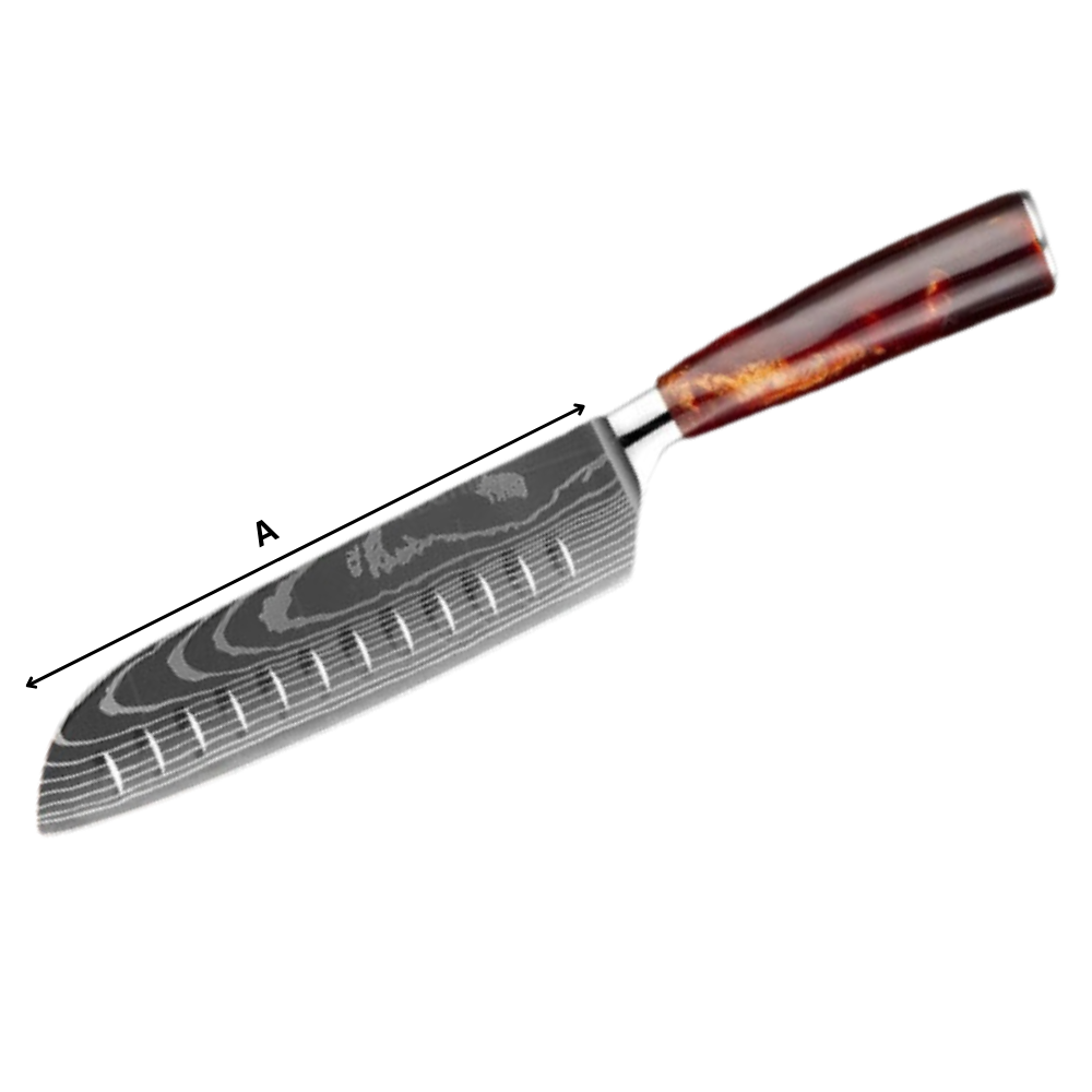 Conjunto de facas japonesas Firestone da Vinvar, utensílios de cozinha com lâminas afiadas e cabos ergonômicos.