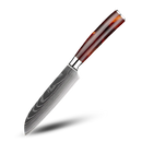 Faca santoku japonesa da série Firestone da Vinvar, lâmina afiada e tradicional para cozinha doméstica e profissional.