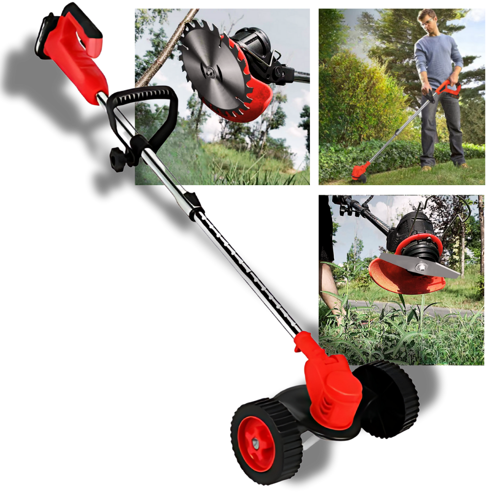 Ferramenta elétrica de jardim sem fio 3 em 1 da First Deal, coupe-bordures para manutenção de áreas externas.
