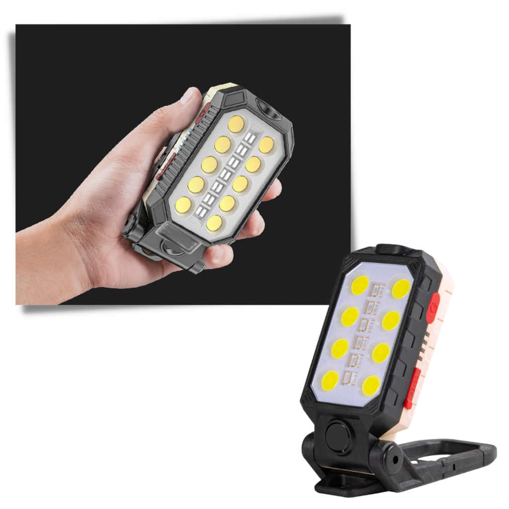 Lanterna de bolso LED à prova d'água e ajustável da First Deal, com foco na luz e no design compacto.